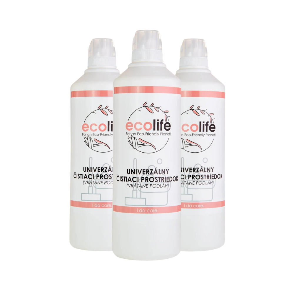 EcoLife TRIO SMART voľba – Univerzálny čistiaci prostriedok na podlahy a iné povrchy (3×1 l)