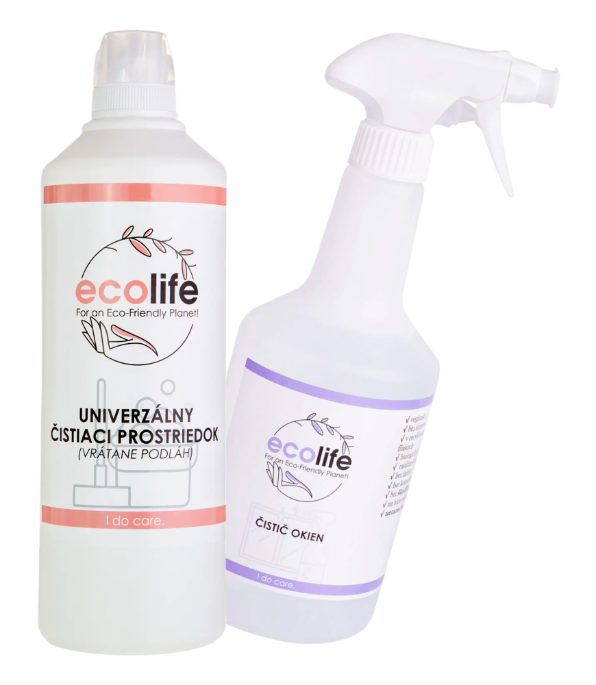 EcoLife Čistič na podlahy a čistič okien – teraz v balíčku 1+1