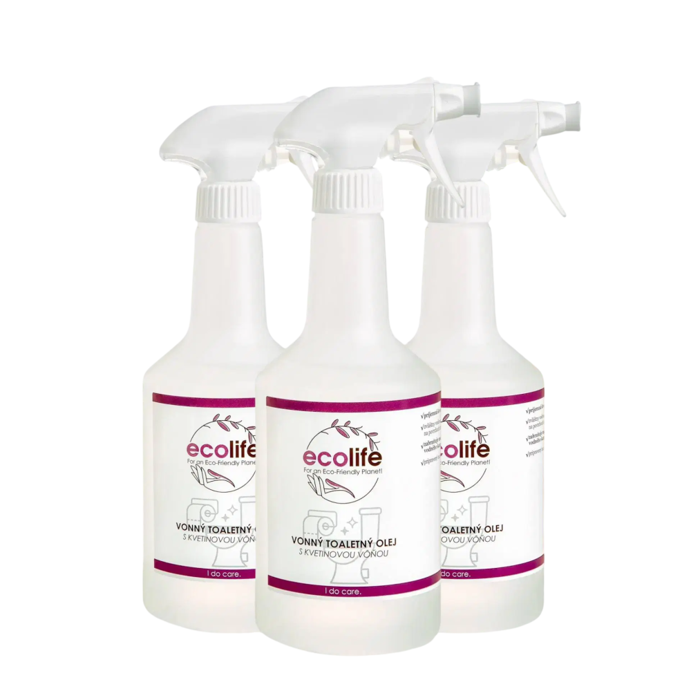 EcoLife TRIO SMART voľba – Parfumovaný WC olej (3×0,75 l)