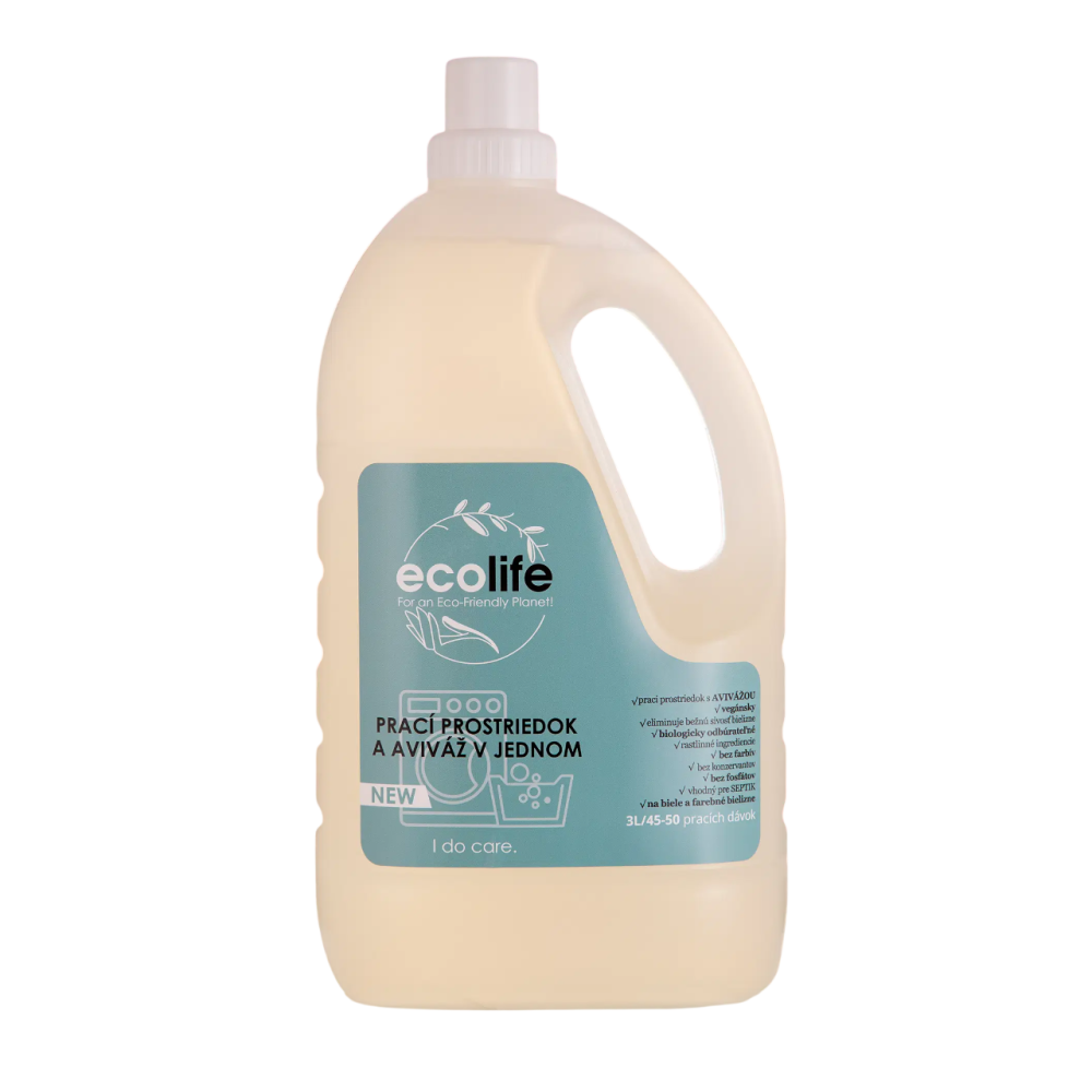 EcoLife Prací prostriedok a aviváž 2 v 1 (3 l)
