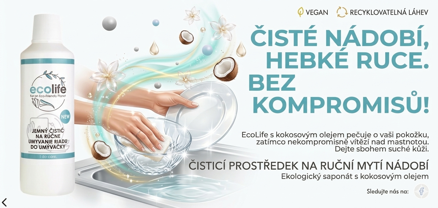 EcoLife Čistiaci prostriedok na ručné umývanie riadu (1 l)
