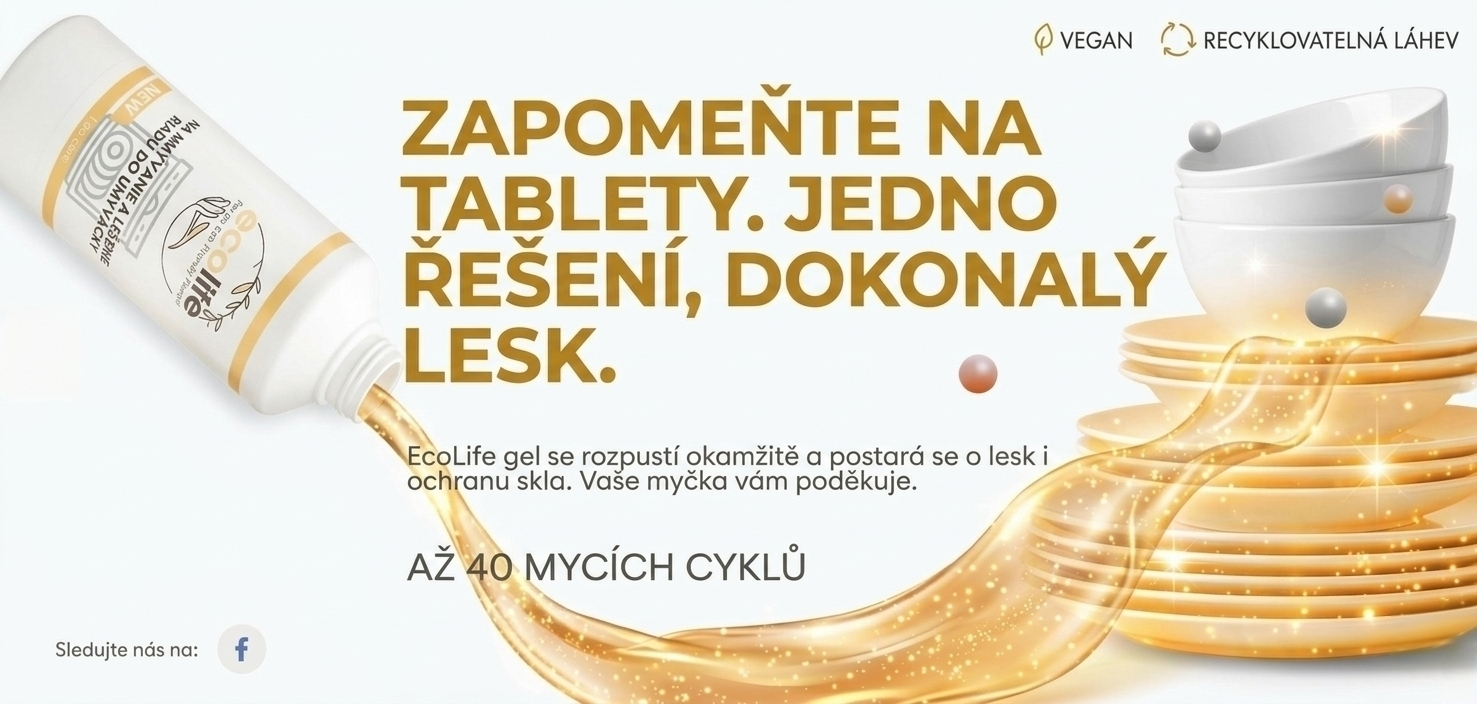EcoLife Čistiaci gél do umývačky riadu s leštidlom (2 v 1, 1 l)